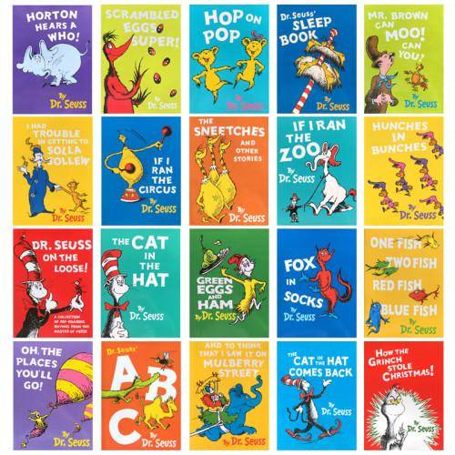 Dr.Seuss1_3b159737-8554-40ef-8abe-2bc97c8fc9f9 The Wonderful World of Dr. Seuss 20 Reading Books Collection Set - Hardcover
