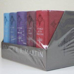A Game of Thrones, A Clash of Kings, A Storm of Swords, A Feast for Crows, and A Dance with Dragons